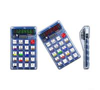 Kit de calculadora con microcontrolador con salida LED de 7 dígitos para uso educativo en soldadura y circuitos digitales (azul)