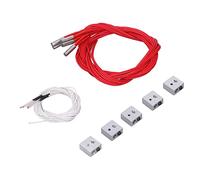 Kit de calentador de cartucho de cerámica con termistor de bloque calentador de impresora 3D, aleación de aluminio de alto rendimiento, calentamiento rápido para MK7 MK8, 5 juegos