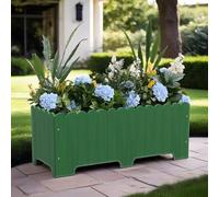 Kit de cama de jardín elevada, maceta de madera para flores y verduras al aire libre, diseño de raíces profundas para un mayor crecimiento