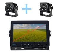 Kit de cámara de aparcamiento yatek pantalla ahd 7' + 2 cámara 1080p