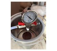 Kit de cámara de desgasificación al vacío de acero inoxidable con tapa de acrílico transparente: capacidad de 6 a 98 L, manómetro de vacío preciso, fácil instalación.(98L(50x50cm))