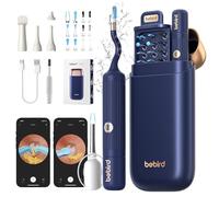 Kit de cámara de herramientas de eliminación de cera de oídos, kit de limpieza de oídos con otoscopio de cámara visual flexible, limpiador de oídos inalámbrico portátil sin dolor con pinzas