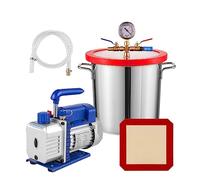 Kit de cámara de vacío de 3 galones (13 litros) con bomba de vacío de etapa única de 3 CFM 1/4HP 3CFM for eliminar gases