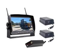 Kit de cámara Frontal for montacargas con Monitor inalámbrico Digital 7 Pulgadas, Modo Espera, posicionamiento, batería magnética, 1080P(2 Batteries Kit)