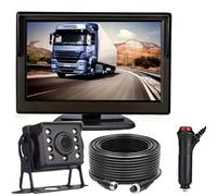 Kit de cámara visión Trasera for Coche con Monitor, Cable 4 Pines, Resistente for Autocaravana, autobús, camión, 12 V/24 V, fácil instalación(5 Inch Kit)