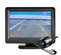 Kit de cámara visión Trasera for Coche, Monitor 4,3 Pulgadas con Marcha atrás, Asistente estacionamiento for, camioneta, Remolque