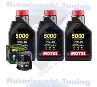 Kit De Cambio De Aceite Motul 5000 10W40 + Filtro Para Yamaha FZ6 2004>2006