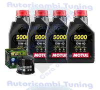 Kit De Cambio De Aceite Motul 5000 10W40 Para Honda CBR400 RG RH YA Aero Japón