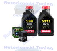 Kit De Cambio De Aceite Motul 5000 10W40 Para Kawasaki ER-6n ER650 2007>2008