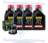 Kit De Cambio De Aceite Motul 5000 10W40 Para Kawasaki ZX600 J3 ZX6-R Ninja 2002