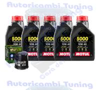 Kit De Cambio De Aceite Motul 5000 10W40 Para Kawasaki ZZR1400 ZX1400 2012>2020