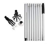 Kit de cambio de bombilla telescópica para techos altos, poste de extensión de aluminio con 2 jaulas de silicona y ventosa fácil de reemplazar