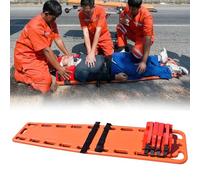 Kit de camilla médica for rescate acuático y terrestre, camilla ligera de PE for columna vertebral, tablero for transporte de pacientes, con 3 correas e inmovilizador de cabeza, fuerte flotabilidad