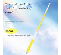 Kit de caña de pescar para niños con construcción ligera de fibra de vidrio de 1 8 m y 2 1 m de longitud, diseñado para pescadores jóvenes que apuntan a especies de peces pequeños (amarillo-7 pies)