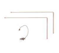 Kit de caña de radiestesia de cobre con péndulo para detección de minerales de oro y exploración paranormal de caza del tesoro (B)