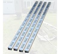 Kit de canal de drenaje estrecho de 1 m, 4 piezas, sistema de drenaje delgado para exteriores, 10 x 4 cm, drenaje de agua de perfil bajo para balcones, patios y gestión de aguas pluviales, elegante