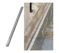 Kit de canal de drenaje estrecho para uso en exteriores, sistema de drenaje de 2 m con rejilla para caminos y patios (15 x 8 cm), solución eficiente de gestión del agua