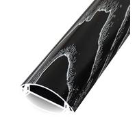 Kit de canaletas for cables, ocultador altavoces, conducto abierto semicircular, solución gestión eléctricos, for oficina en casa (rojo, n.° 4)(Black White,4#)