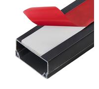 Kit de canalización Cables, ocultador Esquina, Altavoz TV Pared, Organizador Autoadhesivo for Ocultar(Black,Width 30*Height 15mm)