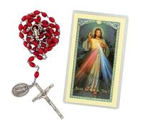 Kit de capilla religiosa | Incluye tarjeta de oración, cuentas de capilla e instrucciones | Devocionales de oración católica | Gran regalo para la primera comunión y confirmación, Plástico, Sin gemas.