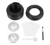 Kit de cápsulas de café recargables de acero inoxidable YDRCISMI Base de vainas fáciles de reutilización es adecuada para varios cafeteras (Negro)
