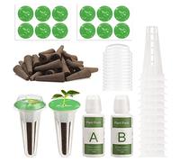 Kit de Cápsulas de Semillas para Aerogarden, Kit de Cultivo para Hidroponía, Kit de Cápsulas de Plantas A&B Fertilización de Plantas Sólidas con Cestas de Cultivo, Esponjas de Cultivo,(12 piezas)