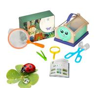 Kit de captura de juguete de exploración natural y al aire libre - Herramientas para atrapar con red colector pinza y lupa, para niños, niñas, verano, naturaleza, jardín, césped, y