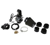 Kit de carburador 2EXTREME 17,5 mm con estrangulador, manguito y filtro de aire compatible con Yamaha Aerox 50, Axis 50, Breeze 50, Jog