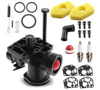 Kit de carburador compatible con Brigg y Stratton 499809 498809A 494406 795477 795469 794147 497619 795475 790206 790218 699660 79416161616161616161616161611611114988 1 y Filtro de Aire 698369, Sellos