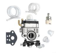 Kit de carburador compatible con cortadores de cepillo de 52 cc, 49 cc y 43 cc, hecho de metal para un uso sostenido y un funcionamiento mejorado de cortacésped y herramientas de jardín