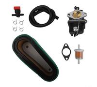 Kit de carburador con filtro de aire y conducto de combustible para motores OHV125, OHV130, OVH135, OHV110, OHV120, sustituye a 640065A, metal, incluye válvula de cierre y junta, kit de mantenimiento