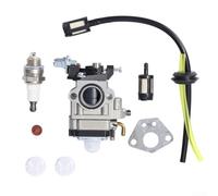 Kit de carburador de 43 cc, 49 cc, 52 cc, juego de reparación de desbrozadora, montaje de metal de 31 mm para cortacésped, cortasetos, piezas pequeñas del motor