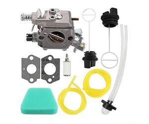 Kit de carburador de repuesto para modelos de motosierra Poulan 1950 1975 2375LE 2050 2055 2150 2075C 2550, compatible con Zama C1U-W8 C1U-W14 WT-891, incluye aire