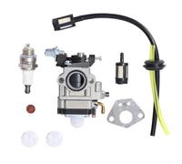 Kit de carburador para desbrozadoras de 43 cc, 49 cc, 52 cc, construcción de metal con distancia de agujero de montaje de 31 mm, para piezas de equipos eléctricos al aire libre