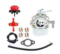 Kit de carburador para motores Tecumseh Snow King de 11.5 hp, compatible con OH318SA OHSK80 OHSK90 OHSK100 OHSK110, juego de reparación del sistema de combustible de soplador de nieve con abrazaderas