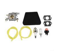 Kit de carburador para motosierra Poulan 2250 2350 2375 2450 2550 222 262 WT-891 / W-20 / WT-89 / WT-324, con filtro de aire, bujía, juntas de filtro de combustible, líneas de combustible