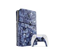 Kit De Carcasas De Camuflaje Azul Para PS5 SLIM