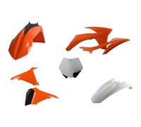 Kit de Carenado Set Plástico Conjunto Apto An KTM SX 125 150 2011 Or-Weiß-Sw