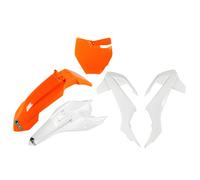Kit de carenado UFO PLAST 5 piezas juego de fundas de plástico blanco/naranja 2