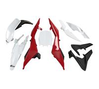 Kit de carenado UFO PLAST de 9 piezas blanco/rojo/negro
