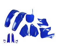 Kit de carenado UFO PLAST de 9 piezas con protector de horquilla azul OEM