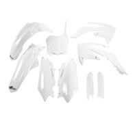 Kit de carenado UFO PLAST de 9 piezas con protector de horquilla blanco OEM