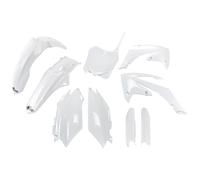 Kit de carenado UFO PLAST de 9 piezas con protector de horquilla blanco OEM