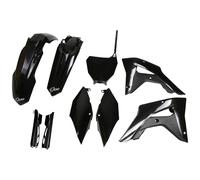 Kit de carenado UFO PLAST de 9 piezas con protector de horquilla negro