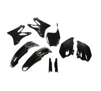 Kit de carenado UFO PLAST de 9 piezas con protector de horquilla negro