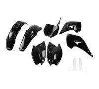 Kit de carenado UFO PLAST de 9 piezas con protector de horquilla negro