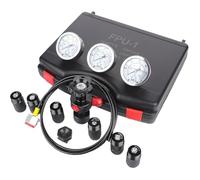 Kit de Carga de Acumulador de NitróGeno HidráUlico,Juego de Manómetros Digitales de NitróGeno,HidráUlico del Acumulador de NitróGeno con 3 ManóMetros, 7 Acoplamientos y 1 Manguera de Gas