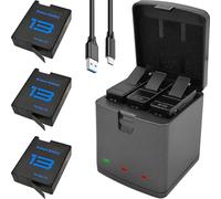 Kit de cargador de batería para GoPro Hero 13 negro, paquete de 3 baterías adicionales recargables Enduro para Go Pro Hero13 GoPro13 Estación de carga triple