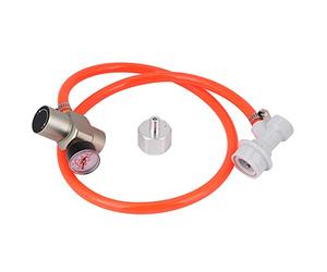 Kit de cargador de CO2, MAGT Tr21x4 CO2 Mini regulador de gas Adaptador de barril Kit de cargador de manómetro Accesorios de soda