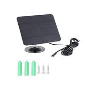 Kit de Cargador de Panel Solar USB de 10W y 5V IPX6 Resistente Al Agua Soporte Ajustable 360 para Cámara de Seguridad Minicámara Domo
